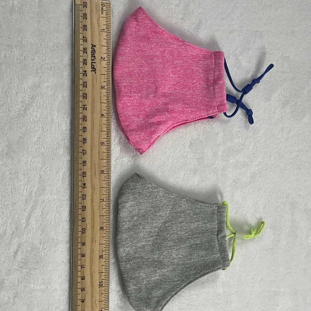 Lot of 20 Lele Sadoughi Reusable Face Masks Adjustable Jersey Knit Pink Blue GrY